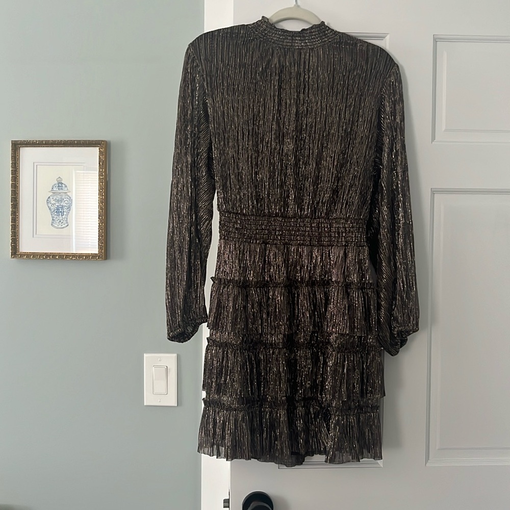 Sparkly long-sleeve mini dress